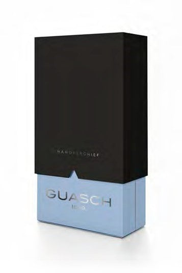 Boxed Set of 6 Grey, Blue & Light Blue with White Border Men's Handkerchiefs