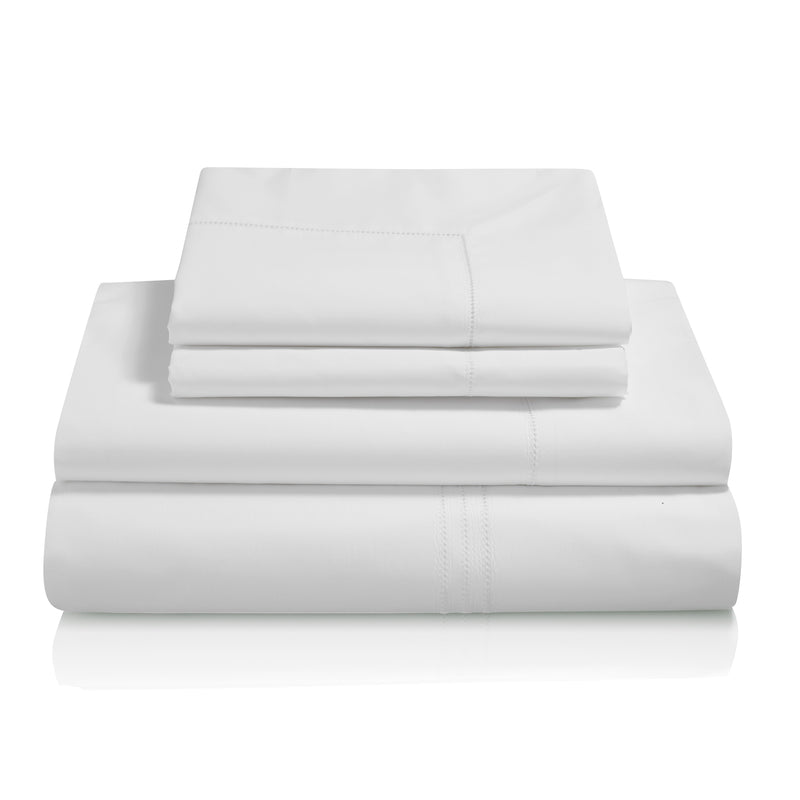 Graziano Hem Stitch Egyptian Cotton Bed Linen Collection White