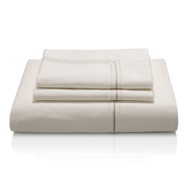 Woods 'Verona' (Ivory/Taupe) Egyptian Cotton Flat Top Sheets - 25% OFF