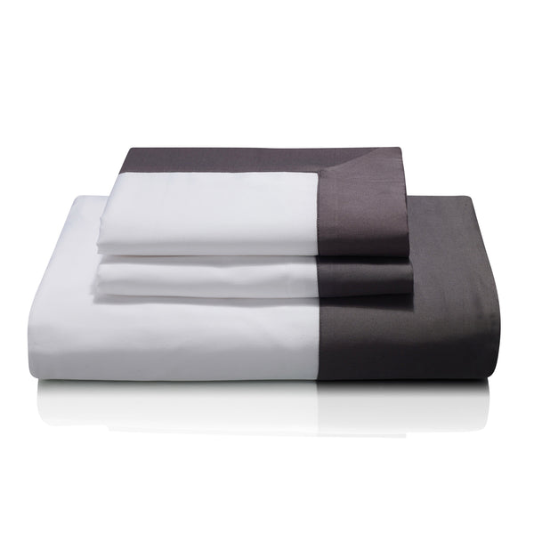 Woods Cividale Egyptian Cotton Bed Linen Collection in Charcoal (Grisaglia)