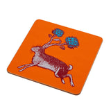 Animal Placemat and Coaster Collection Orange Hare Design