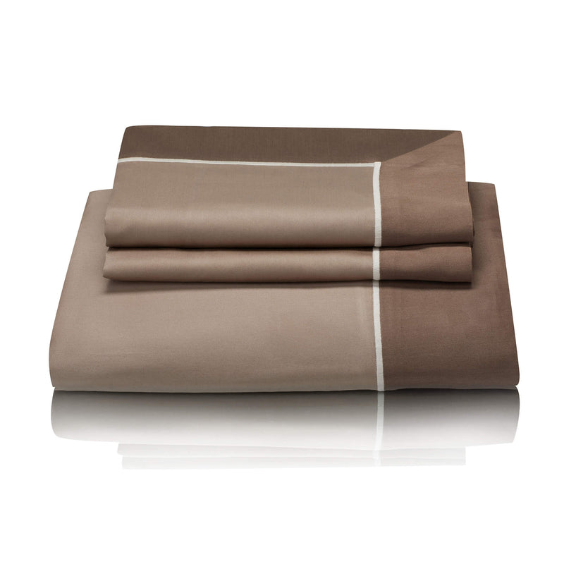 Woods San Danielle Egyptian Cotton Champagne Truffle/Ivory/Truffle Bed Linen Collection