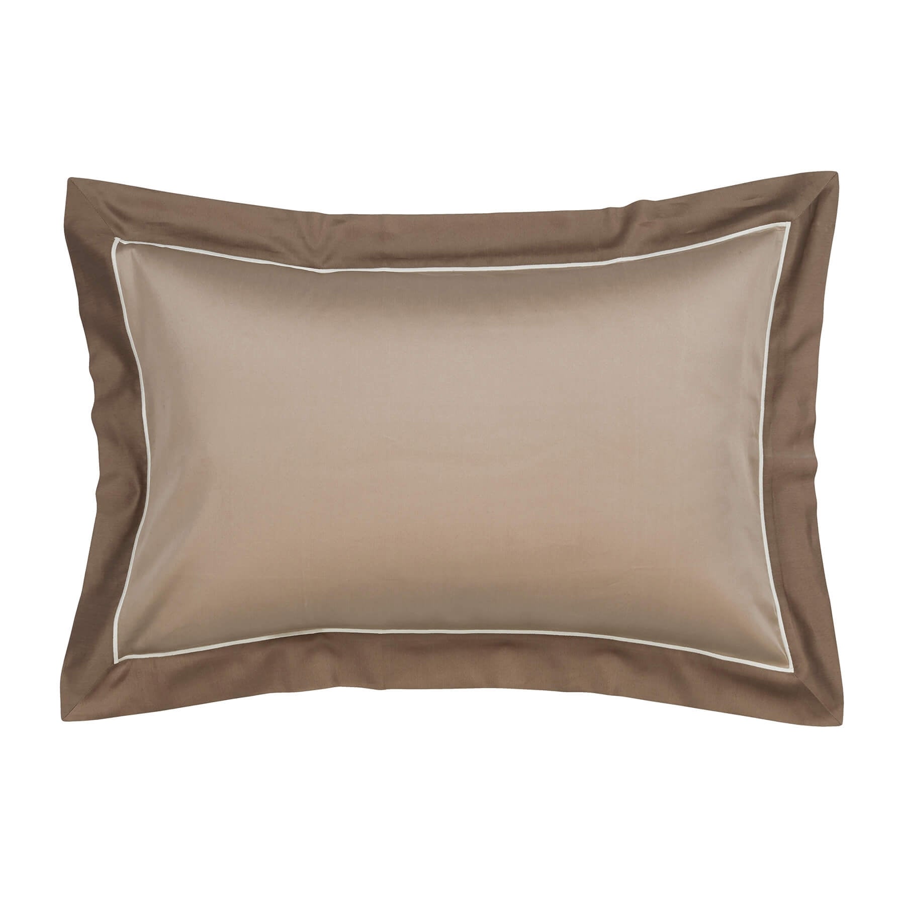 Woods San Danielle Egyptian Cotton Champagne Truffle/Ivory/Truffle Oxford Pillowcase