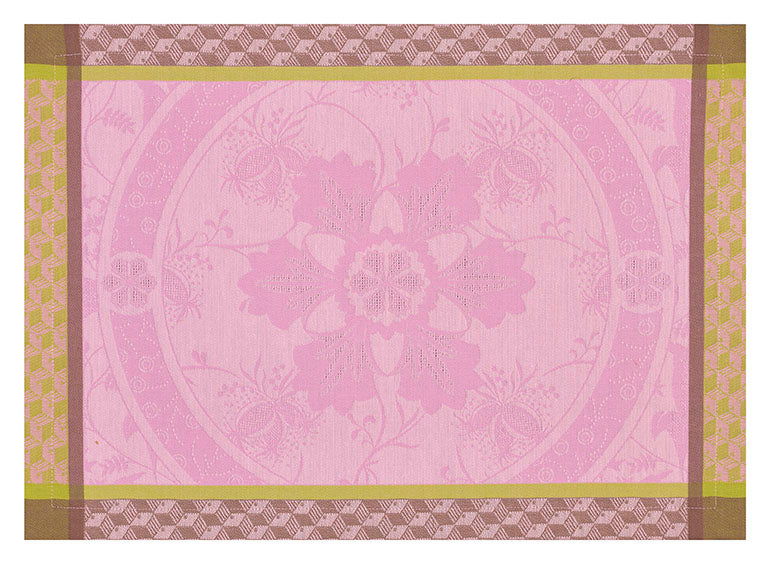Duchesse Cotton Placemat Peony Pink