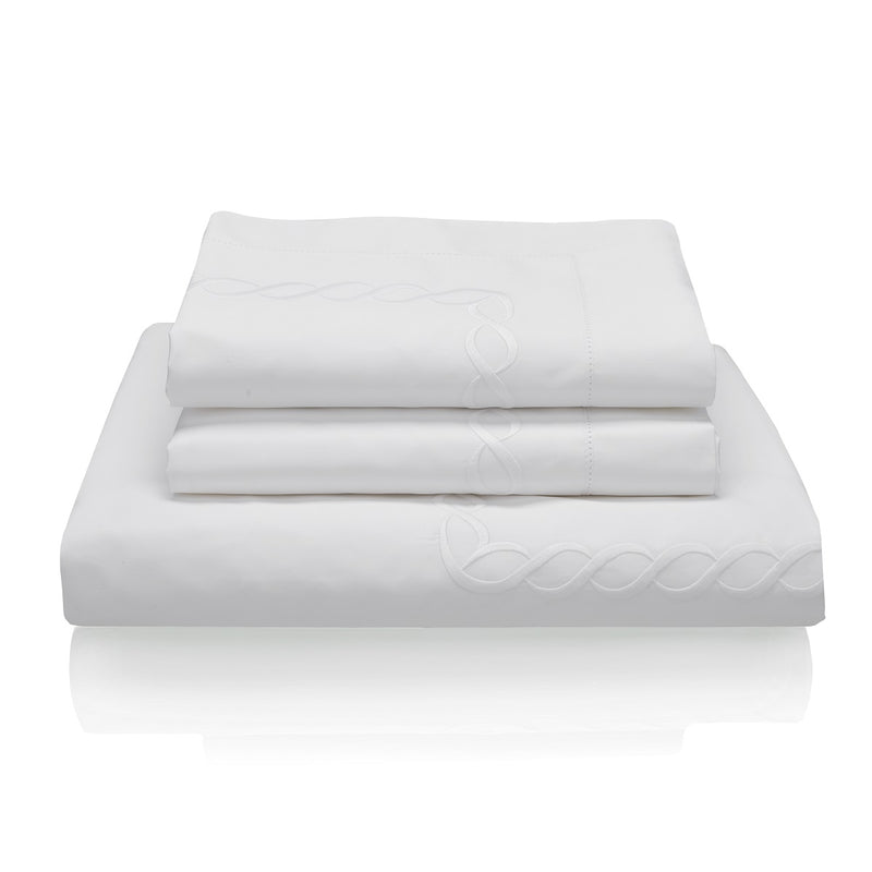 Woods Italian Classic Sorano Superfine Bed Linen Set White/White