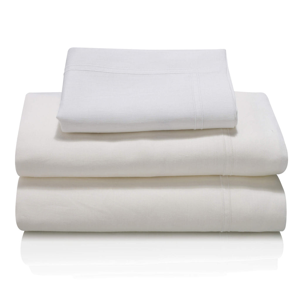Two Row Cord Pure Irish Linen Flat Sheets & Pillowcase Sets Woods
