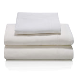 Superior Irish Linen Bedding Set - Plain white with a double row cord border