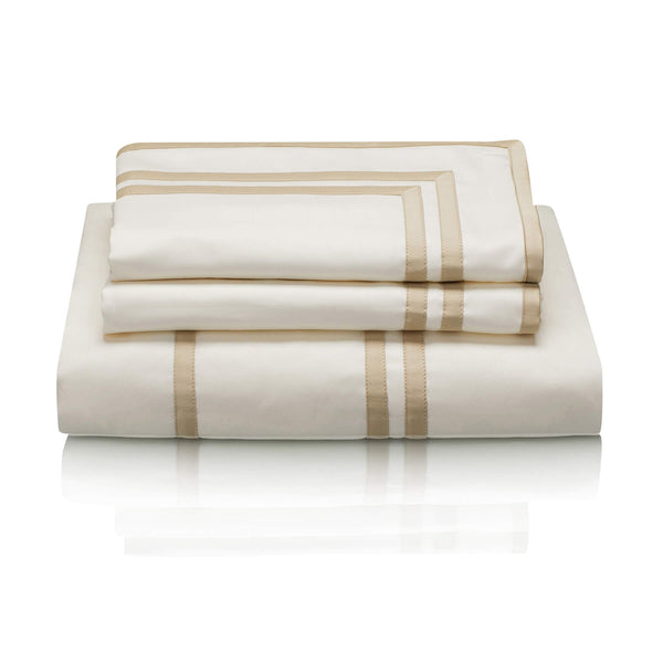 Woods Trieste Egyptian Cotton Bed Linen Collection Ivory/Beige