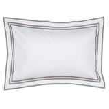 Woods Trieste Egyptian Cotton Oxford Pillowcase White/Silver Grey